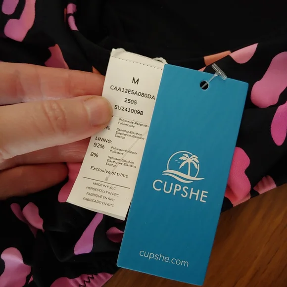 NWT Cupshe Rainbow Leopard Animal Print Sexy Cut One Piece Swimsuit Bathing M - Picture 6 of 9